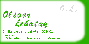 oliver lehotay business card